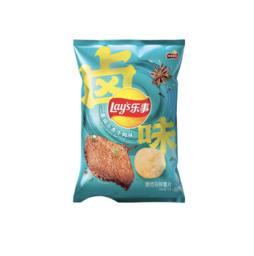 乐事 薯片 酱卤五香牛肉味 70g | LAYS Potato Chips Five Spice Beef Flavor 70g