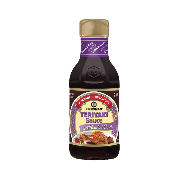 KIKKOMAN Teriyaki -Kastike, Paahdettu Valkosipuli, 250 ml| 萬字牌 照烧蒜香烧烤酱 250ml