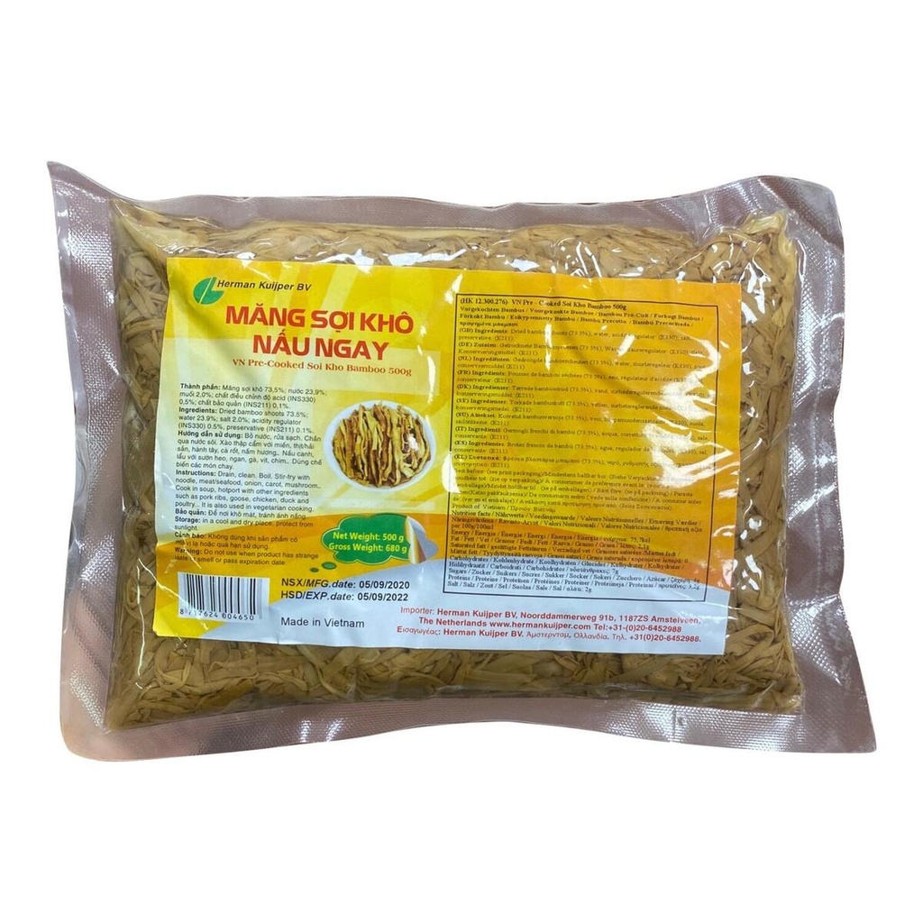 VN Pre-Cooked Nua Kho Bamboo 400g Net.300g | 越南 熟竹笋 400g Net.300g
