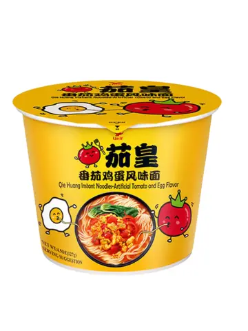 茄皇 番茄鸡蛋碗面 127g | Qie Huang-Tomato and Egg Flavor Noodles (Bowl) 127g