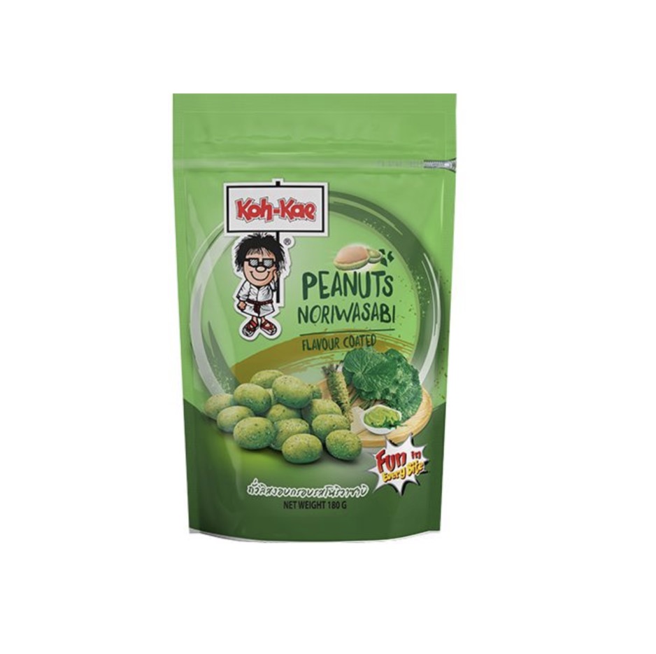KOH-KAE 脆皮花生 芥末味 180g | KOH-KAE Nori Coated Peanuts Wasabi Flavor 180g