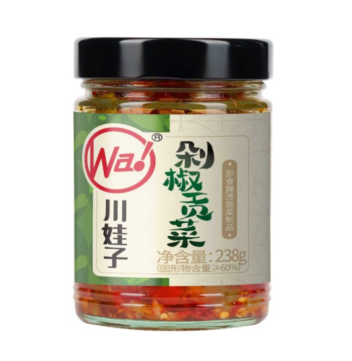 川娃子 剁椒贡菜 238g丨Chuan Wa Zi Chopped Chili Preserved Mustard Stems 238g