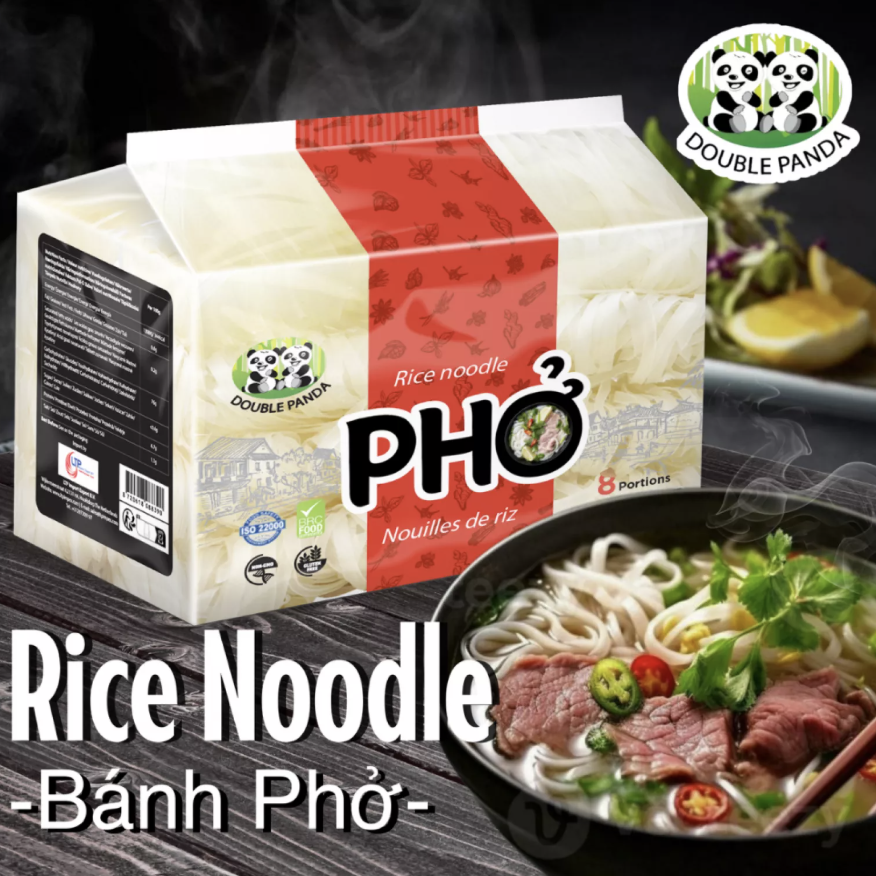 双熊猫牌 越南米粉 400g | DOUBLE PANDA Rice Noodle Banh Pho 400g