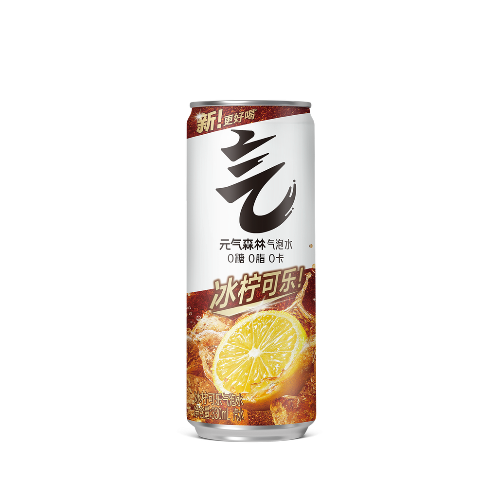元气森林 0卡0脂 冰柠可乐味 苏打水 330 ml 罐装 | Chi Forest Sparkling Water Iced Lemon Coke Flavor TIN 330 ml