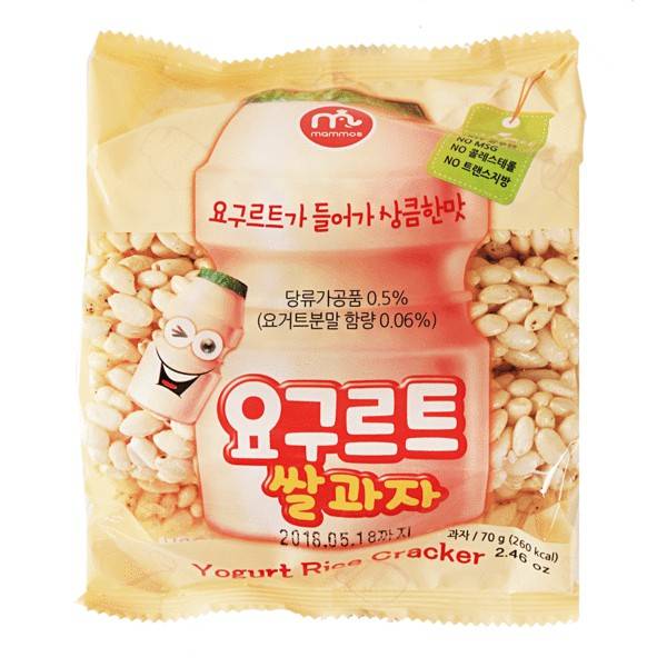 韩国 米通 酸奶味 70g | Mammos Rice Crackers-Yoghurt 70g