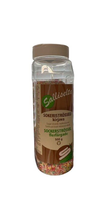 Salliselta Kirjava sokeriströsseli 500g | Salliselta 针状装饰彩糖 500g