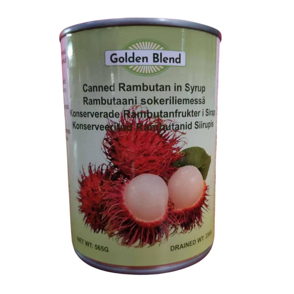 Golden Blend Canned Rambutan in Syrup  565g  | Golden Blend 糖水红毛丹罐头 565g