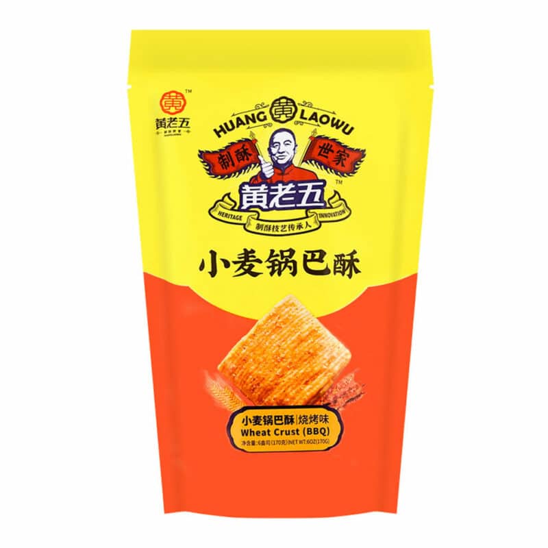 黄老五 小麦锅巴酥 烧烤味 170g | Guo Ba-BBQ Flavour 170g