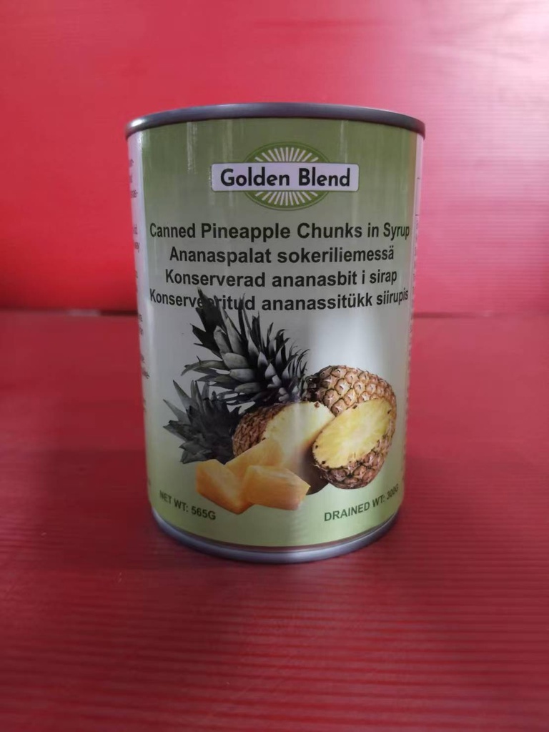 Golden Blend 糖水菠萝块罐头（手工切块）565g | Golden Blend Canned Pineapple chunk in syrup (hand cut) 565g