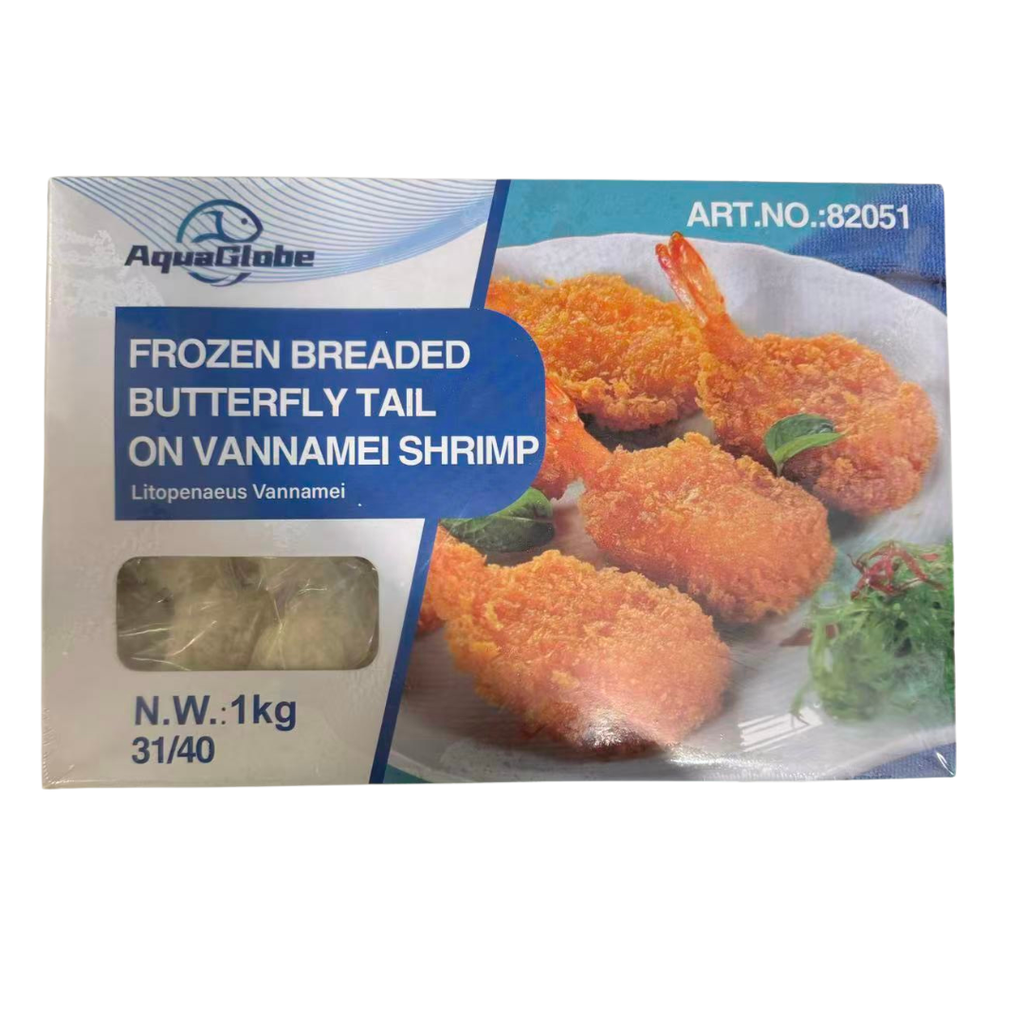 AquaGlobe Crispy Butterfly Shrimps 31/40 1kg | AquaGlobe 香脆蝴蝶虾  31/40 1kg