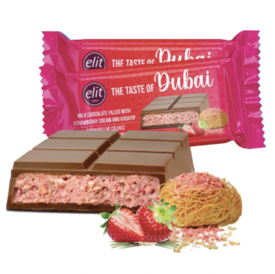 ELIT 迪拜巧克力 草莓味 90g | ELIT Dubai Chocolate Strawberry Flavor 90g