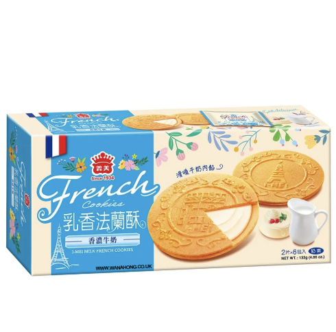 I MEI French Cookies Milk Flavor 132g | 义美 法兰酥 牛奶味 132g