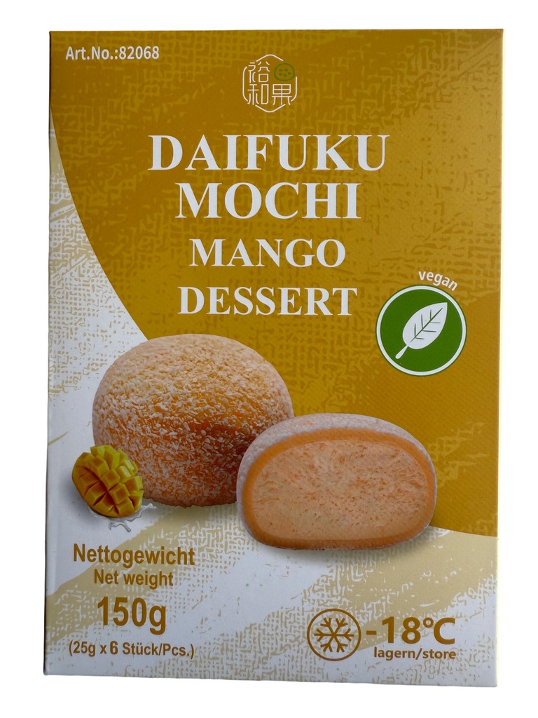 大福 冷冻无乳糖芒果味麻糬 150g | Daifuku Frozen Lactose-free Mochi Mango 150g