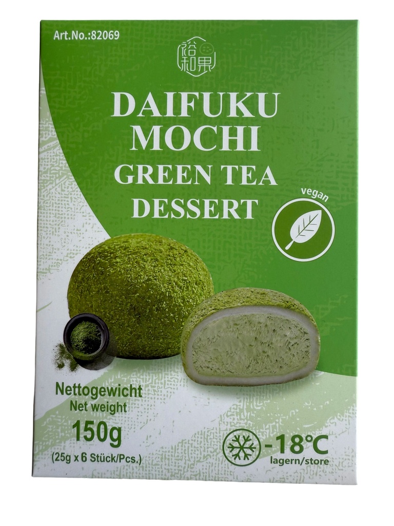 Daifuku Frozen Lactose-Free Mochi Green Tea 150g | 大福 冷冻无乳糖抹茶味麻糬150g