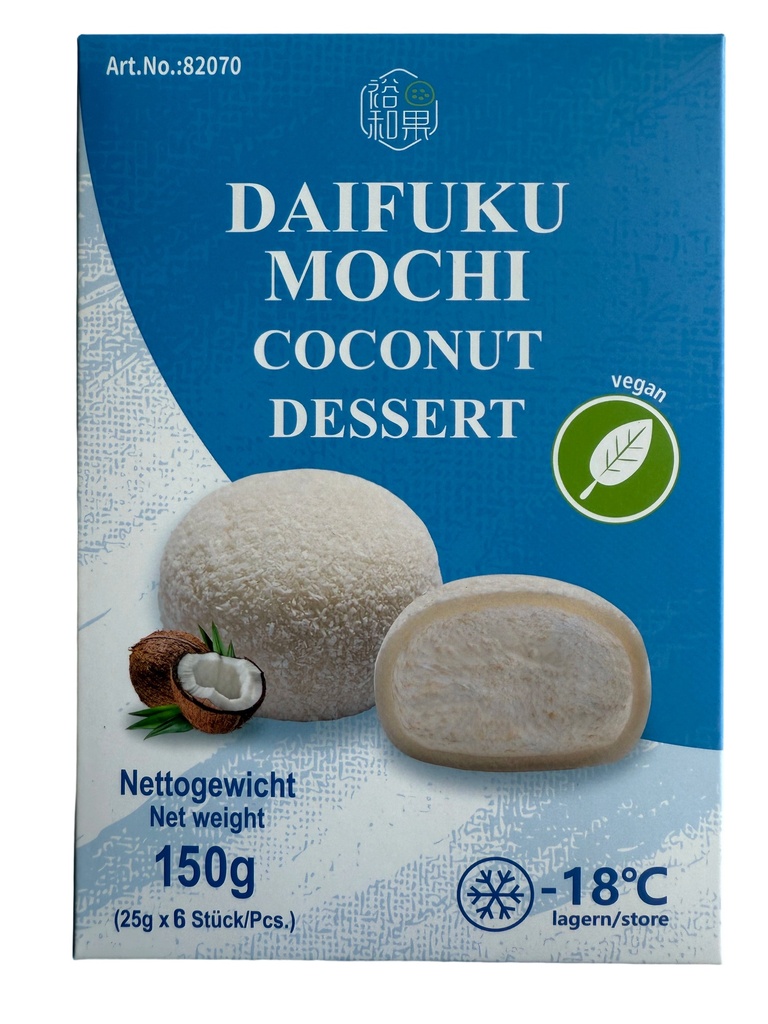 Daifuku pakastettu laktoositon mochi kookos 150g | 大福 冷冻无乳糖椰子味麻糬 150g