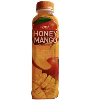OKF 芦荟果汁饮料 蜂蜜芒果味 500ml | OKF Honey Mango Drink With Aloe 500ml
