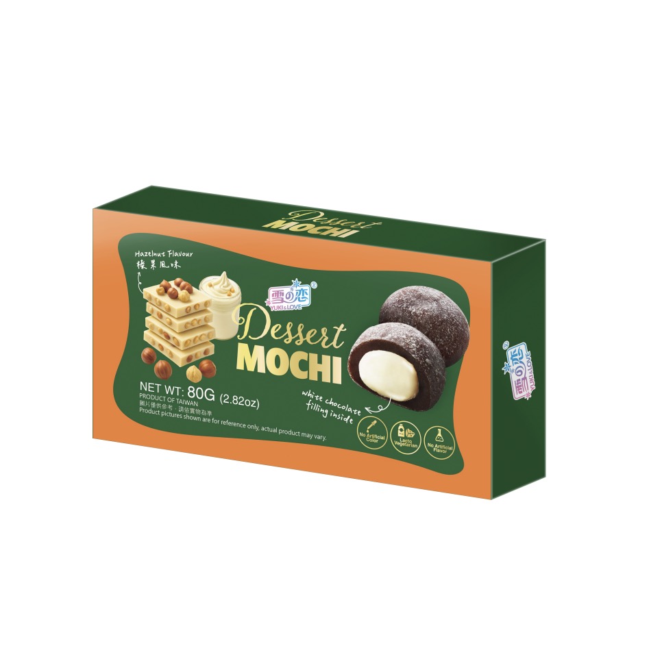 YUKI & LOVE Suklaa Mochi Hasselpähkinän Maku 80 g | 雪の恋 巧克力麻薯大福 榛果味 80g