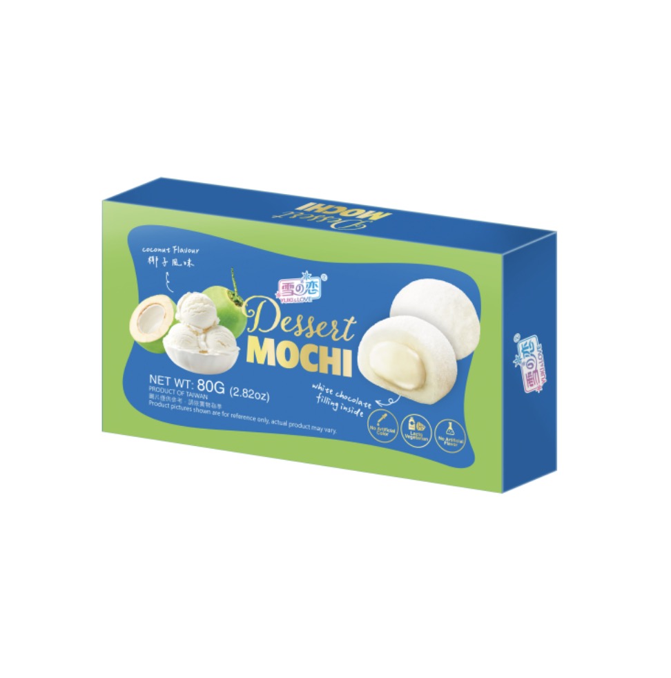 YUKI & LOVE Mochi Kookospähkinän Maku 80 g | 雪の恋 麻薯大福 椰子味 80g