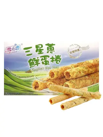 雪の恋 三星葱鲜蛋卷 144g | YUKI & LOVE Shallot Egg Roll 144g