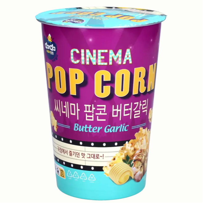 DARDA 电影爆米花 黄油蒜香味 45g | DARDA Cinema Popcorn Butter Garlic Flavor 45g