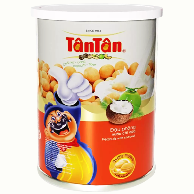 TAN TAN 烤花生 椰奶味 罐装 135g | TAN TAN Roasted Peanuts Coconut Flavor Can 135g