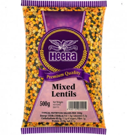 HEERA 混合扁豆 500g | HEERA Mixed Lentils 500g