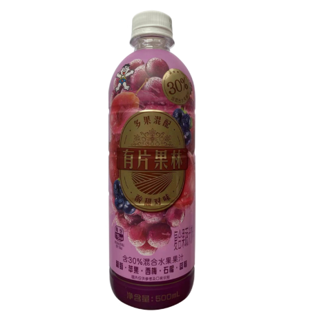 旺旺 有片果林果汁饮料 葡萄混合味 500ml | WANT WANT Fruit Vegetable Juice Grape Mixed Flavor 500ml