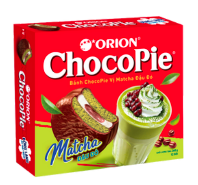 ORION Chocopie Matcha ja punapapumaku 360g | 好丽友 巧克力派 抹茶红豆味 360g