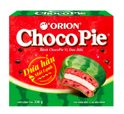 ORION Chocopie Vesimelonin Maku 336g | 好丽友 巧克力派 西瓜味 336g