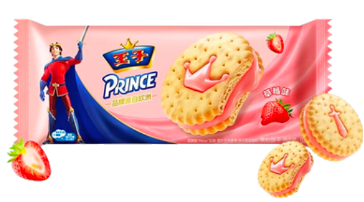 王子 夹心饼干 草莓味 92g | PRINCE Sandwich Biscuit Strawberry Flavor 92g