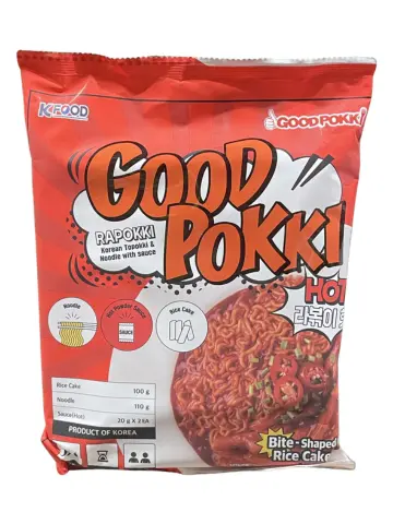 GOODPOKKI 炒年糕 辣味 250g | GOODPOKKI Rice Cake Hot POUCH 250g
