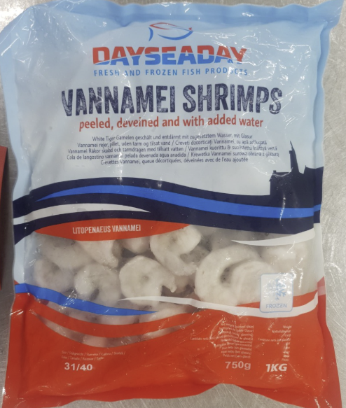Dayseaday Vannamei Shrimps PD 31/40 750g | Dayseaday 白虾 虾仁 31/40 750g