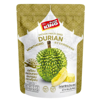 FRUIT KING 冻干金枕头榴莲 50g  | FRUIT KING Freeze Dried Monthong Durian 50g