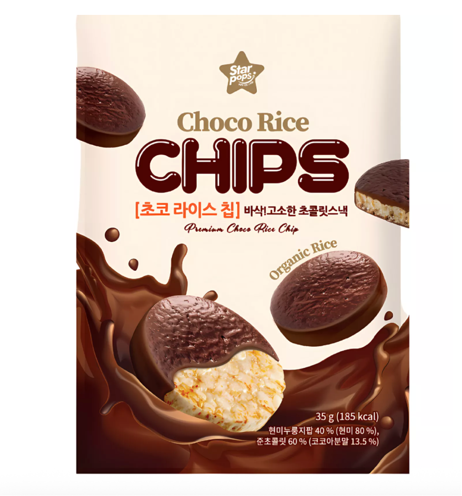 STAR POPS 米饼 巧克力味 35g | STAR POPS Rice Cracker Chocolate Flavor 35g