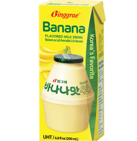 BINGGRAE Banana Milk Drink 200ml | 宾格瑞 香蕉牛奶 200ml