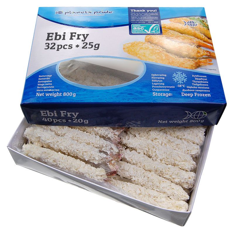 Planets Pride Ebi Fry / Torpedo -katkaravut 25 g/kpl 32 kpl 800 g | PP 证书 炸长虾 25g/只 32pcs 800g