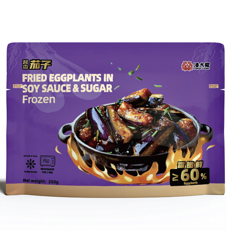 潘大龙 冷冻 酱香茄子 350g | PDL Frozen Eggplant in Soy Sauce with Sugar Pre Fried 350g