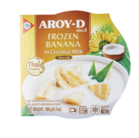 Pakaste: Banaani-jälkiruoka kookosmaidossa 180g | AROY-D 椰汁香蕉甜点 180g