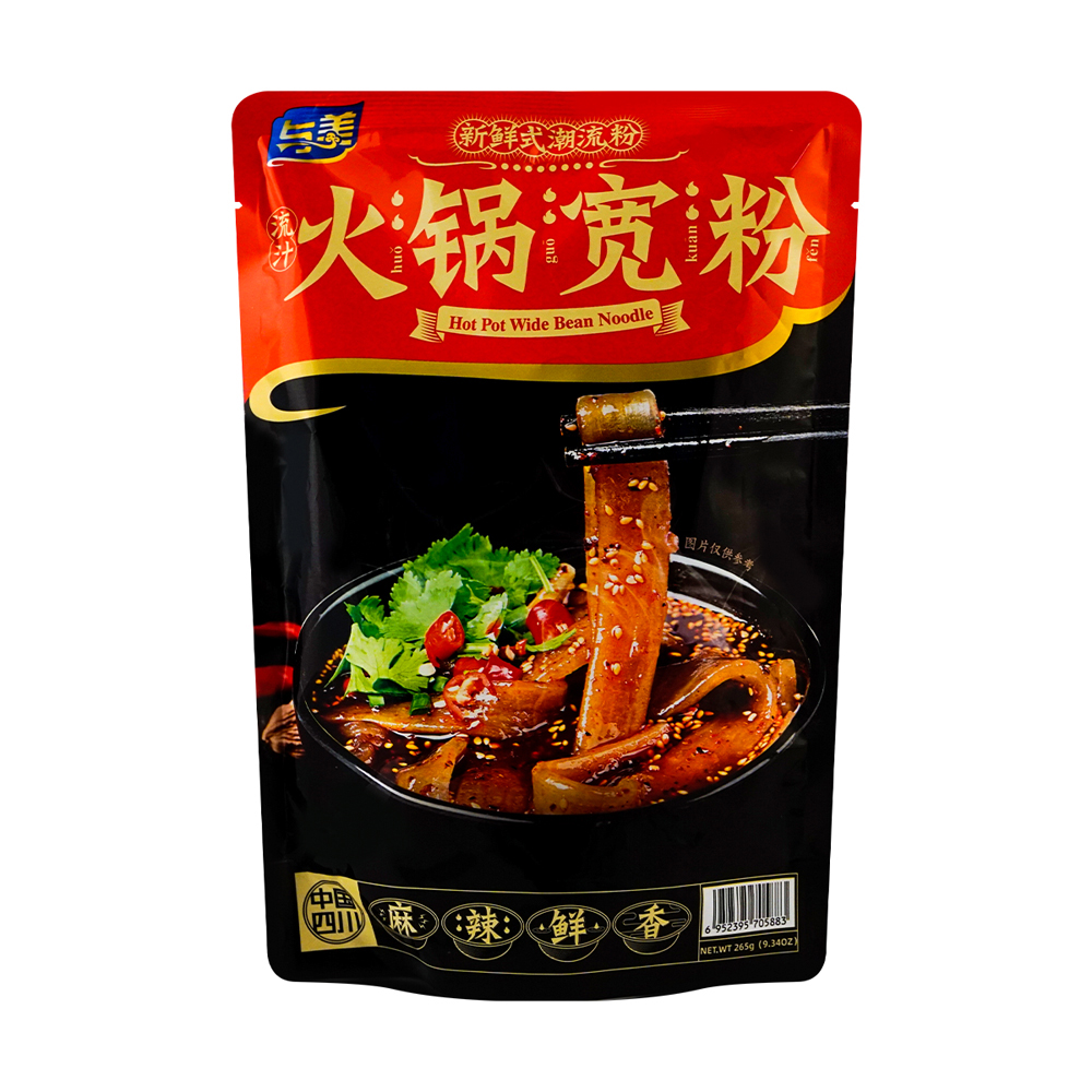 与美 火锅宽粉 265g | Yumei Hot Pot Bean Noodle Wide 265g