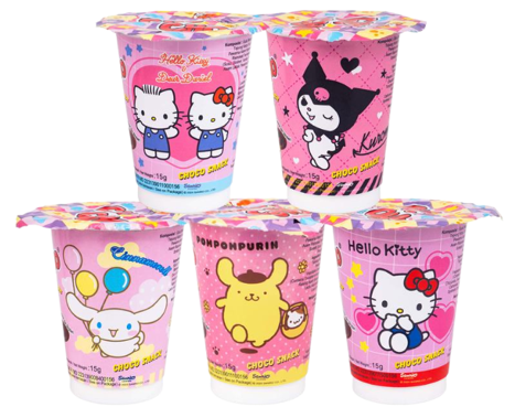 CHO CHO Sanrio Choco Snack Strawberry Flavor 15g | CHO CHO 三丽鸥巧克力零食 草莓味 15g