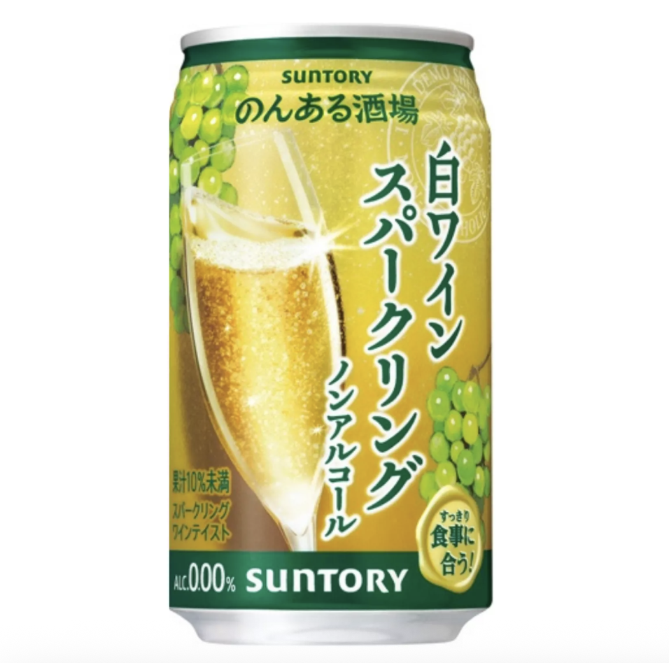 JP SUNTORY Non Alcohol Sparkling Drink White Wine Flavor 350ml | 日本 三得利 无酒精饮料 白葡萄酒味 350ml