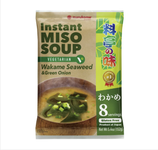 Japanilainen Marukome Ryote No Aji misokeitto wakamella, kasvisversio, 8 annosta, 152 g