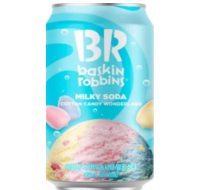 BASKIN ROBINS 气泡水 棉花糖味 350ml | BASKIN ROBINS Sparkling Drink Cotton Candy Flavor 350ml