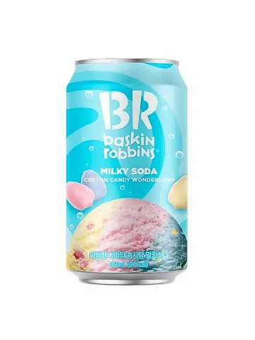 BASKIN ROBINS 气泡水 棉花糖味 350ml | BASKIN ROBINS Sparkling Drink Cotton Candy Flavor 350ml