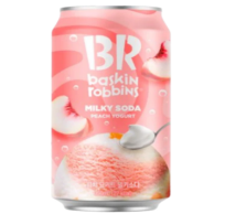 BASKIN ROBINS 气泡水 蜜桃酸奶味 350ml | BASKIN ROBINS Sparkling Drink Peach Yogurt Flavor 350ml