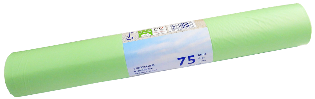 Biojätepussi vihreä 650×900 mm 75 L 20 kpl/rulla