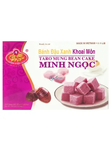 MINH NGOC Mung Bean Cake Taro Flavor 300g | MINH NGOC 绿豆糕 香芋味 300g