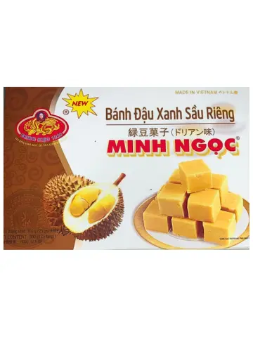 MINH NGOC Mung Bean Cake Durian Flavor 300g | MINH NGOC 绿豆糕 榴莲味 300g