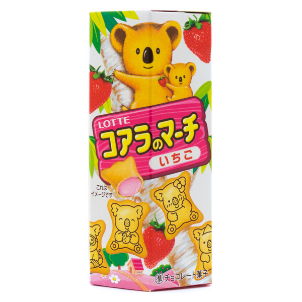 乐天 小熊 注心饼干 草莓口味 37g | Koala's March Biscuit Strawberry Flavour 37g