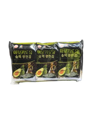 韩国 海苔三连包 牛油果味 3*4g | KR Roasted Seaweed Snack Avocado Flavor 3*4g